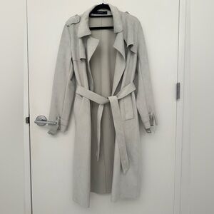 Zara Women's Light Gray Trench Coat